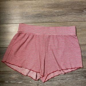 Ambrielle Red Striped Pajama Shorts